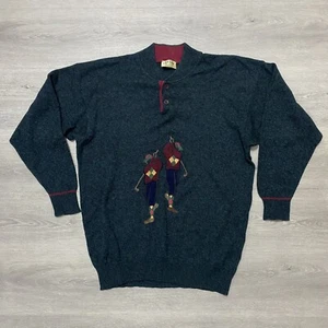 Vintage Golf Sweater Mens Large Jaeger Pullover 100% Lambswool Made in Scotland - Picture 1 of 8