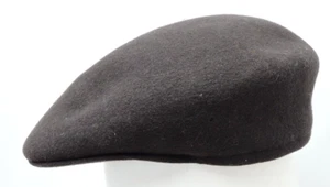 Vintage Brooks Men's Flat Hat Stiff Brim Cabbie Cap Size 7 1/8 Brown Purple Wool - Picture 1 of 10