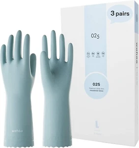 LANON 3 pares de guantes de limpieza Wahoo aptos para la piel sin forro para lavar platos cocina M - Imagen 1 de 5