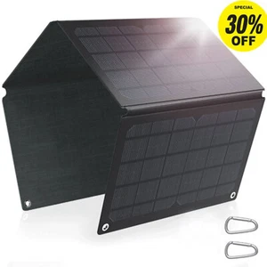 Kit de paneles solares plegables de 30 W tipo C/QC USB para cargador de batería portátil camping - Imagen 1 de 10