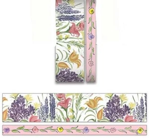 2 Rolls Wildflowers Flower Washi Tape Decorative Planner Supply Plants DIY Craft - Picture 1 of 1