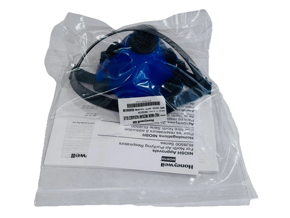Honeywell North RU85001M Blue Half Mask Respirator with Speech Diaphragm, Medium