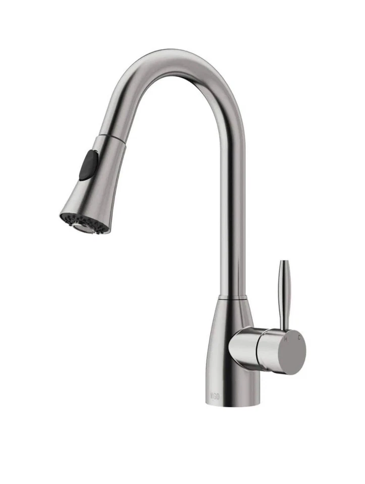 Vigo VG02013ST Aylesbury grifo de cocina extraíble de una sola manija de acero inoxidable Foto 1 de 3