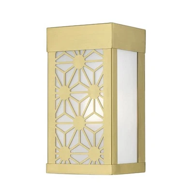 Paquete de 2 - Iluminación Livex 24321-32 Berkeley Lámpara de Pared Exterior Dorado Satinado Foto 1 de 4