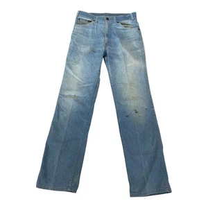 70s Vintage Levis With Skosh More Room Orange Tab Men 33x34 (31x30) Grunge Blue - Picture 1 of 14