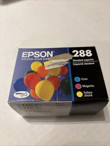 Epson Genuine 288 Ink Cartridges Cyan Magenta Yellow - T288520 Exp 04-2027 - Picture 1 of 5