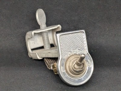 NOS 30s 40s 50s 6V HI LO UNDER DASH HEATER BLOWER CONTROL CHROME SWITCH  - Image 1 of 4