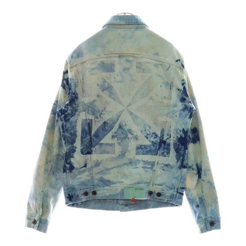 Giacca denim sbiancato Off White 20SS OOMYE005R20386020 indaco usata 3399a8e598bd97