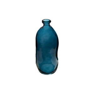 Jeanne Blue Vase aus recyceltem Glas Blumenvase Tischvase Dekovase Modern Deko - Bild 1 von 3