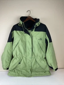 LL Bean Women's XL Jacket Coat Thinsulate LiteLoft OP926 Hood Green Inner Pocket - Picture 1 of 15