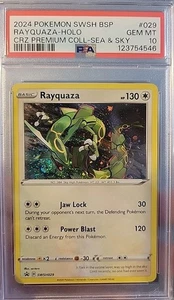 PSA 10 MINT Rayquaza SWSH BLACK STAR PROMOS #029 Pokemon Card With SWIRL - Picture 1 of 4