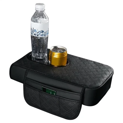 Apoio de braço automático para carro almofada almofada console central caixa de armazenamento assento traseiro porta-copo - Imagem 1 de 4