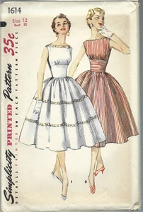 Vintage Simplicity Printed Pattern #1614-Misses One-Piece Dress-Size 12, Bust 30 - Picture 1 of 2