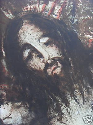 *RAYA*SORKINE*LITHOGRAPHIE*ORIGINALE*JESUS*CHRIST*RARE* - Photo 1/4