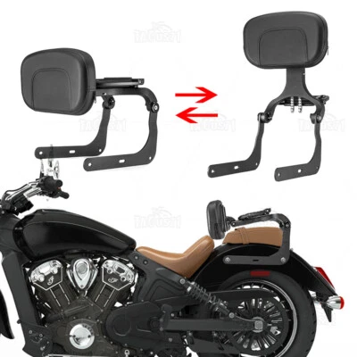 Adjustable Driver Passenger Backrest Sissy Bar For Indian Scout Sixty 2016-2024 - Image 1 of 4