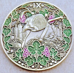 Geocoin Club (GCC) August 2014 - 9 Pentacles - Activated & Adoptable - TB6NWRB - Picture 1 of 2