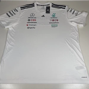 Adidas Mercedes AMG Petronas F1 Team T-Shirt 2025 White Size 2XL - Picture 1 of 15