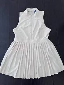Prince Pickleball Ivory Women's Zip-Front Pleated Dress Sz XXL NEW - Picture 1 of 14