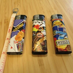 Lot of 3 Full Size Lighter 3" Refillable Adjustable Assorted Set US Seller - Picture 1 of 5