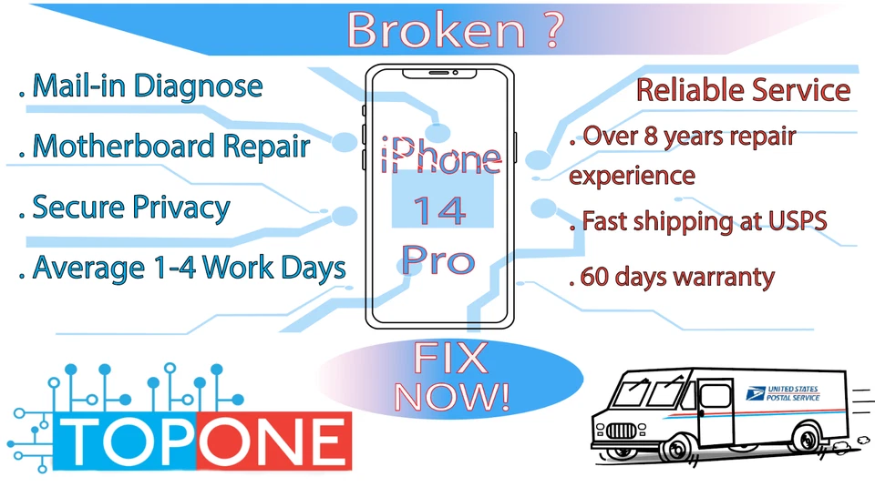 iPhone 14 Pro | Restart/Boot Loop | On/Off -Logic board Repair Service - Image 1 of 1