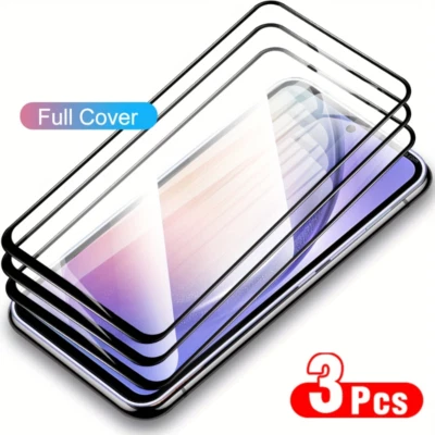 Screen Full Protector Tempered Glass For Samsung Galaxy S23 S22 Ultra S21 FE A14 - Image 1 of 4