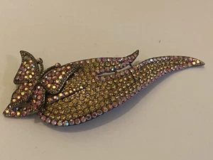 BUTLER & WILSON CRYSTAL JEWELLED BUTTERFLY BROOCH IN BOX - Picture 1 of 7