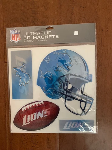 NFL DETROIT LIONS Ultraflip Holographic 3D Magnet Set Cover
