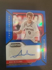 2021 Prizm Draft Picks Mac McClung Rookie Sensational Signatures Auto Blue /149 
