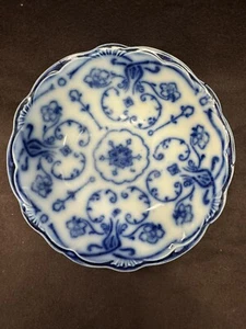 Antique Conway Flow Blue New Wharf Pottery Berry Dessert Bowl 5 1/4” - Picture 1 of 7