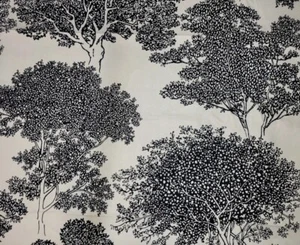 Arboretum in Black BTY Designed By Thomas Paul for Duralee 100% Cotton 54" Wide - Picture 1 of 6