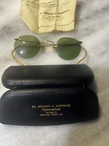 Vintage FUL-VUE Sonnenbrille grüne Gläser möglicherweise 12k - GF MIT Metalletui - Bild 1 von 24