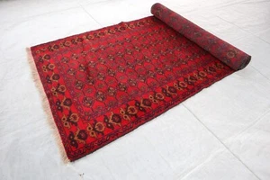 1980's Bokhara 3'3x10'0 ft Runner Rug, Afghan Handmade Runner rug, Kitchen Rugs - Picture 1 of 17