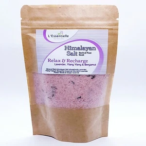 Himalayan Salt Bath Foot Soak Lavender, Ylang, Bergamot Essential Oils 100g - Picture 1 of 5