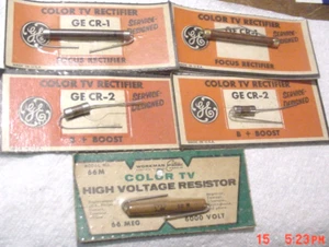 5 NOS GE & Workman Universal TV Replacement Electronic Parts on Cards See List - Picture 1 of 2