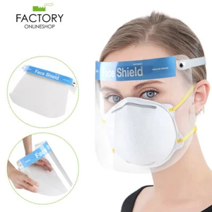 1/5/10 PC Máscara protectora reutilizable para escudo facial completo visera transparente antiniebla salpicaduras - Imagen 1 de 40