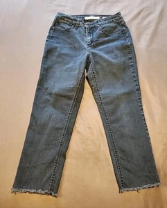 Jones New York Women's Size 8 Dark Wash Blue Gramercy Curvy Jeans Stretch - Picture 1 of 13