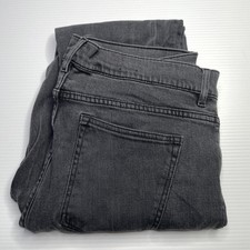 H&M Skinny Denim Jeans Mens Size 33 Waist Charcoal Black Casual Style Fashion