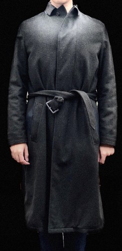 Elegante Cappotto Verde Militare Protezione Inverno Prada Uomo Taglia M Rifinito in Pelle