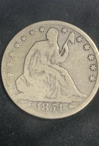 1854 O Seated Liberty Half Dollar 50c With Arrows - Picture 1 of 2