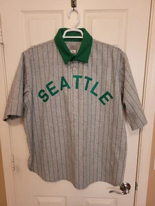 Vintage Authentic EBBETS FIELD Wool Flannels Seattle Baseball Jersey XXL EUC - Picture 1 of 4