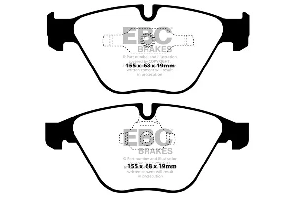 EBC Ultimax Front Brake Pads for BMW 3 Series (E92) 335 (3.0 TD) (2010 > 13) - Image 1 of 1