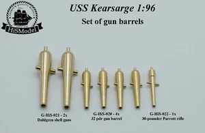 HiSModel Revell USS Kearsarge 1:96 - set of brass gun barrels - Picture 1 of 3