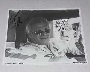 Tommy Gale BRISTOL 1984 VINTAGE B&W SHOT autographed 8x10 NASCAR photo VERY RARE - Picture 1 of 4