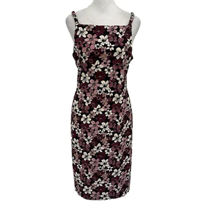 Vintage 90s Y2K Retro Daisy Floral Grunge Slinky Sleeveless Dress size Medium - Picture 1 of 8