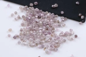 Rondelle diamant brut brut non taillé 30 pièces de 1,30 à 2,01 mm rose clair ... - Picture 1 of 10