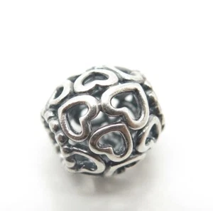 925 Sterling Silver Pandora Hearts Bead Charm, 2 Available, Excellent Condition - Picture 1 of 6