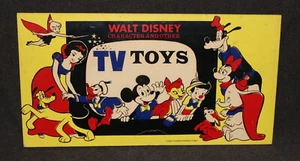 Disney 1950's Store Display Sign TV Toys Mickey Donald Tinker Bell More - Picture 1 of 3