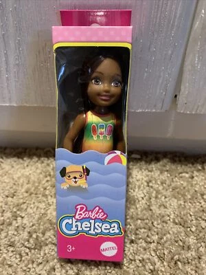 Barbie Club Chelsea Muñeca 5" Juguete Figura Traje de Baño Niña Afroamericana Paleta Foto 1 de 2