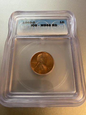 1946 S LINCOLN WHEAT CENT ICG MS 68 RD VERY RARE RETAILS AT $95,000.00 Cover