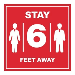 Stay 6FT Away Schild - 10x10" Langlebiges Vinylschild Stay 6FT Away Schild - Bild 1 von 1